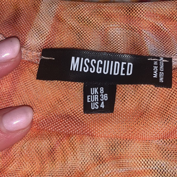 MISSGUIDED orange y2k bodysuit - Picture 2 of 2